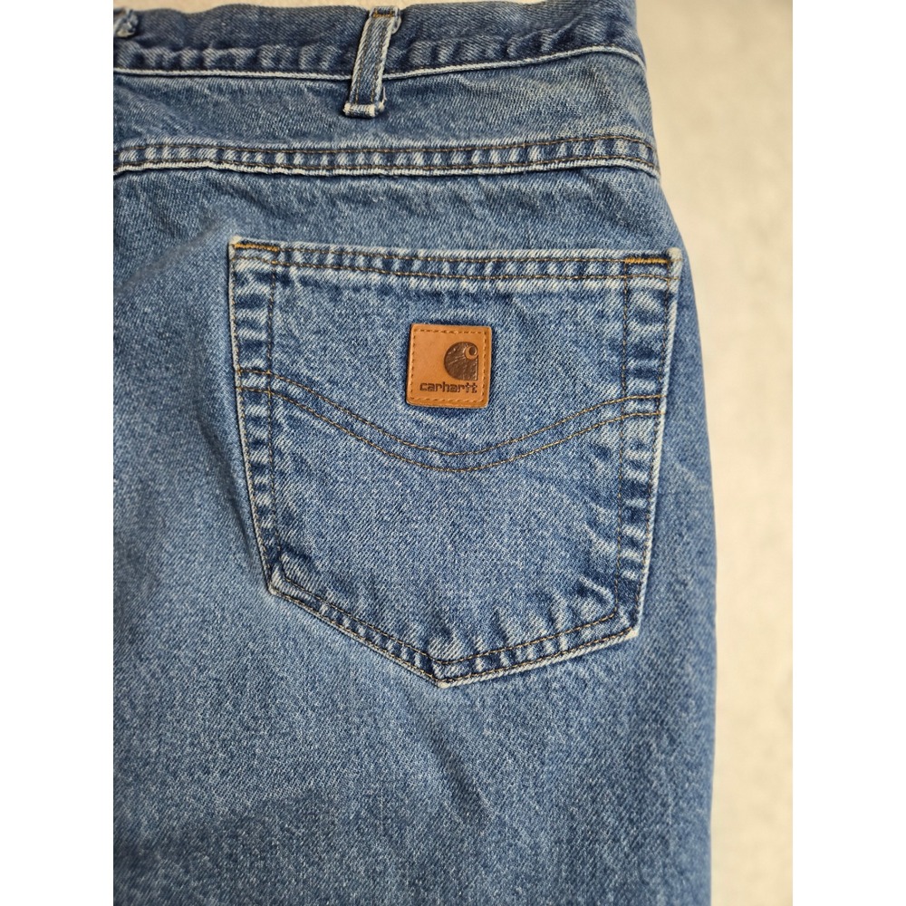 Carhartt B17 DST Relaxed Fit Jeans Mens 38x28 Blue Denim Workwear Straight Leg